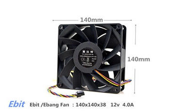 качество  Ebit Ebang E12 44t Avalon 1066 50t Asic Miner Cooler Cooling Fan For Mining Rig 12V 4.0A завод
